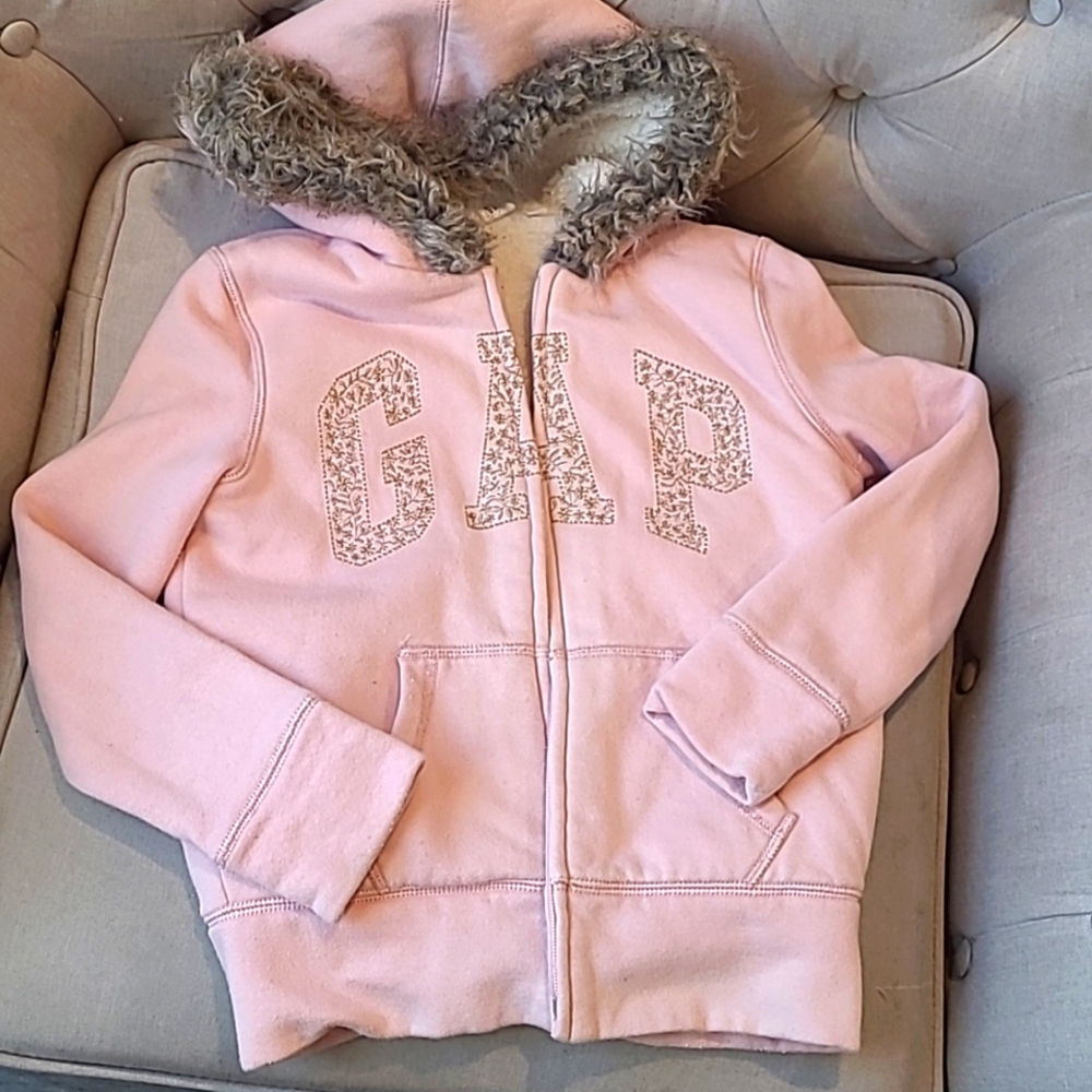 Gap kids cozy hoodie girl's size 8 medium jacket coat